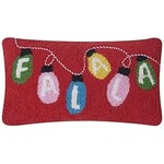 Peking Handicraft Fa La La Hook Pillow 9x16