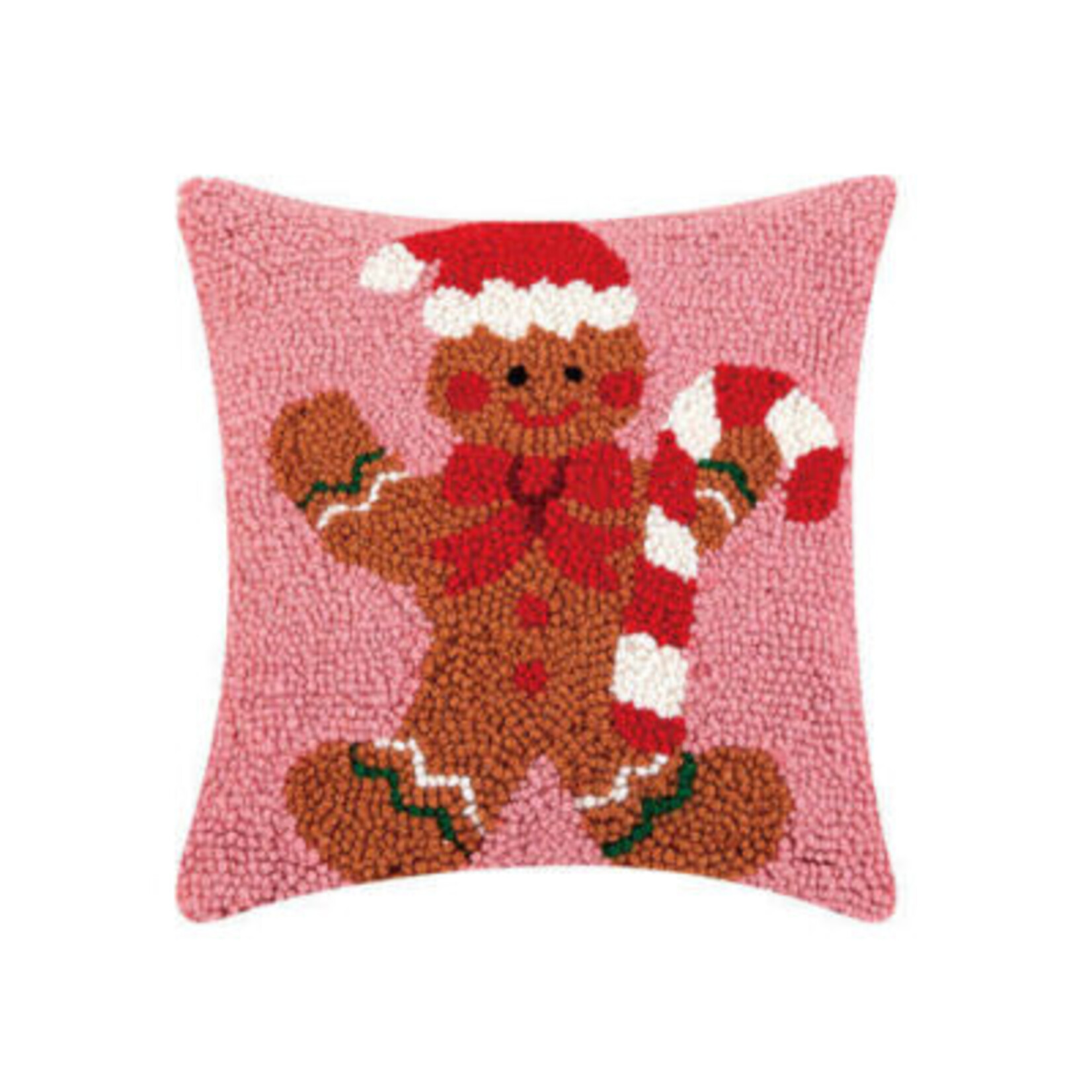 Peking Handicraft Gingerbread Man Hook Pillow 10x10