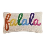Peking Handicraft Rainbow Fa La La Hook Pillow 9x16