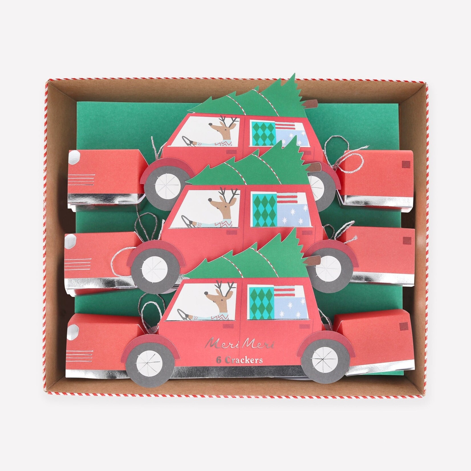Meri Meri Meri Meri Reindeer In Car Crackers - Set of 6