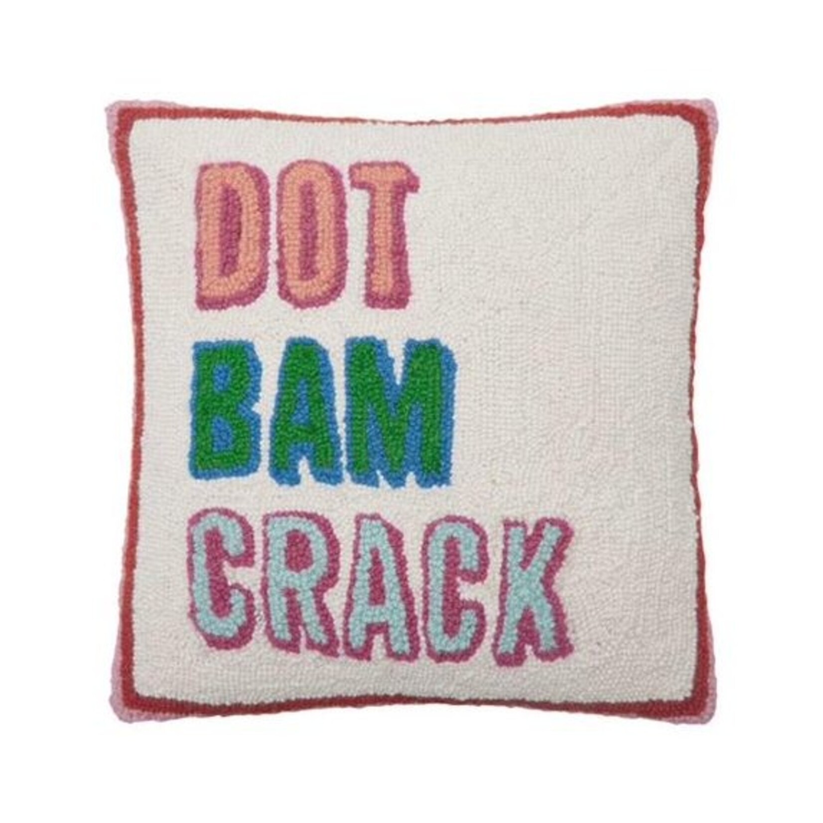 Peking Handicraft Dot Bam Crack Hook Pillow - 16"x16"