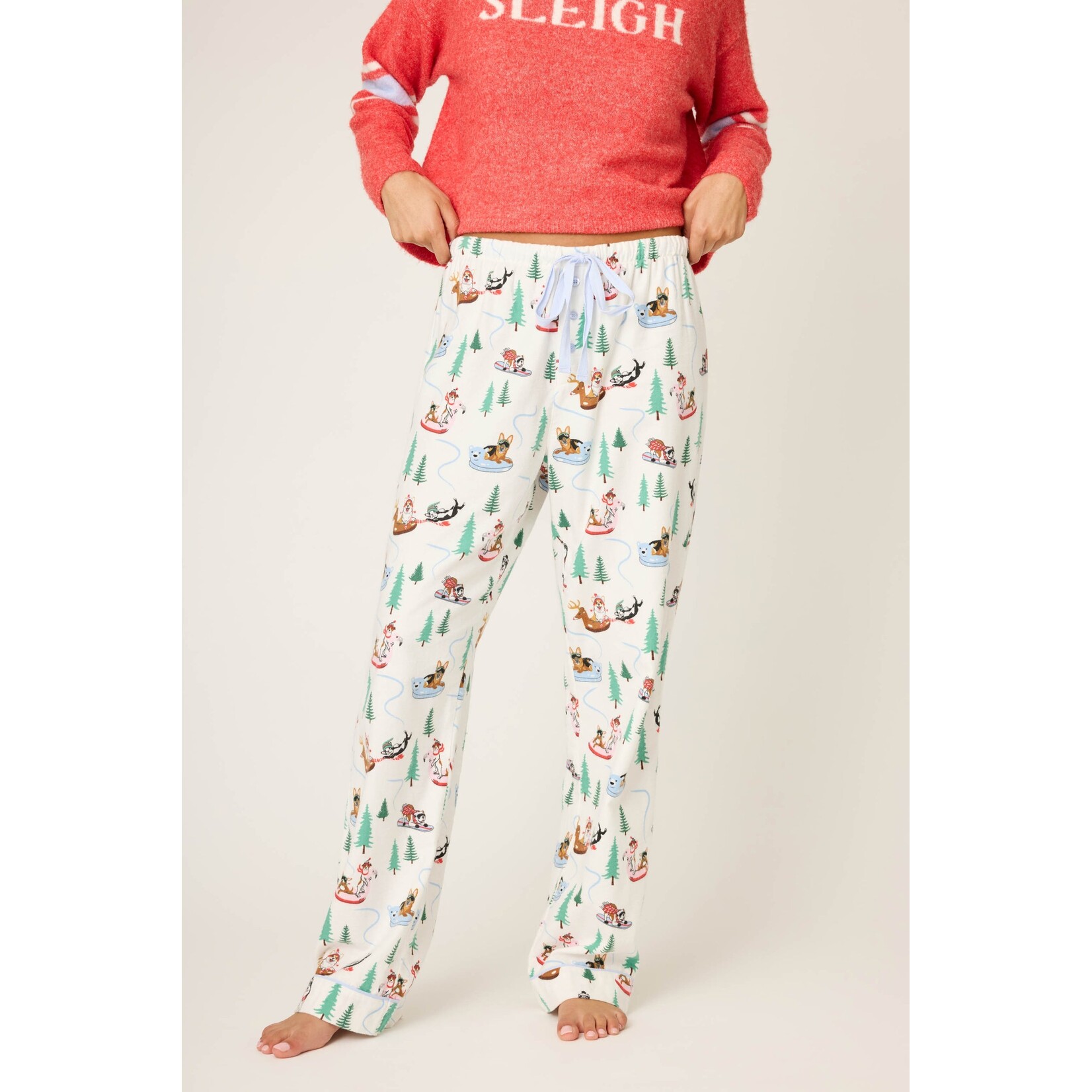 P.J. Salvage P.J. Salvage Sleigh All Day Winter Print Flannel Pant