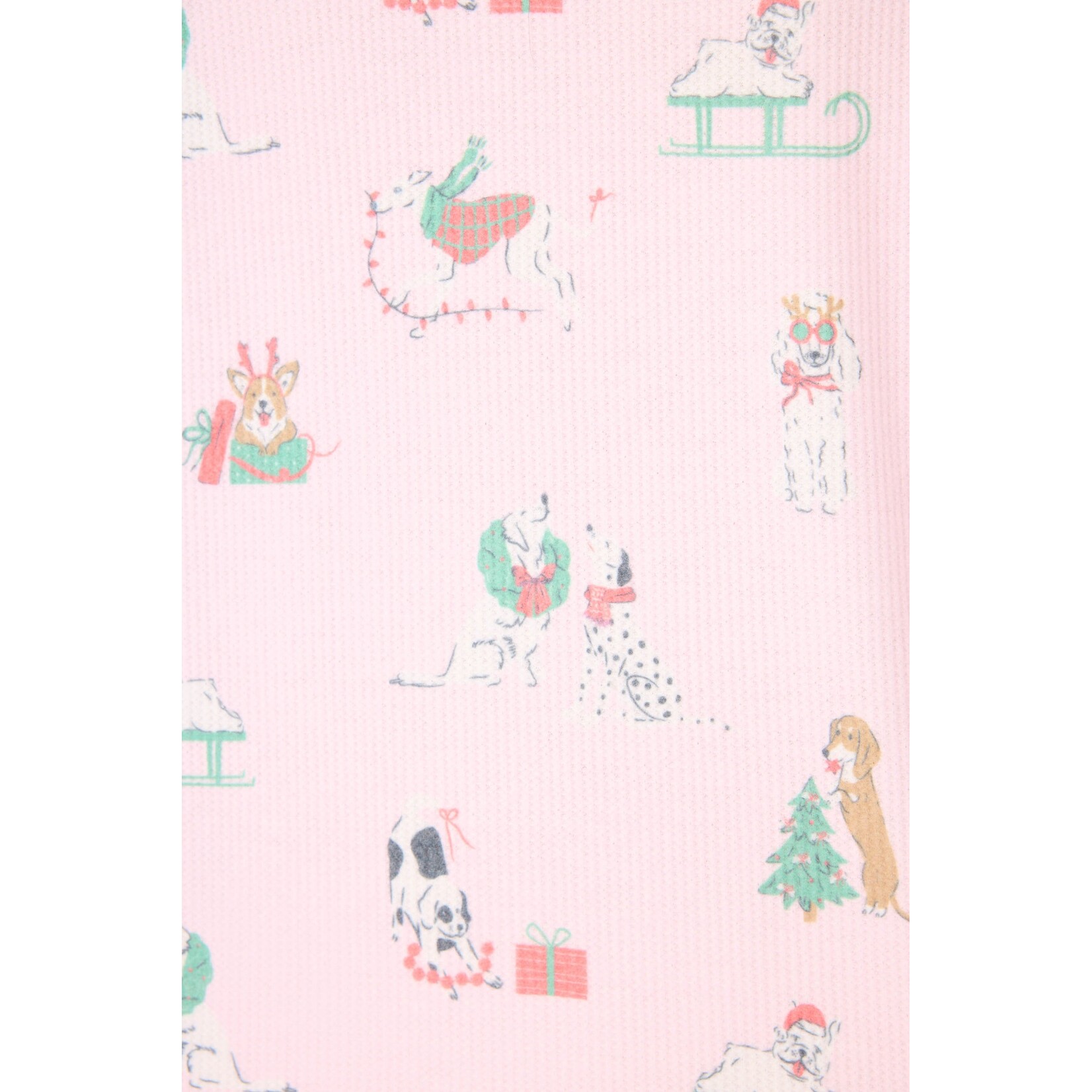 P.J. Salvage P.J. Salvage Peace & Pawlidays Dog Print  Long Sleeve Top