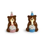 Two's Company Birthday Bear Flameless Candle
