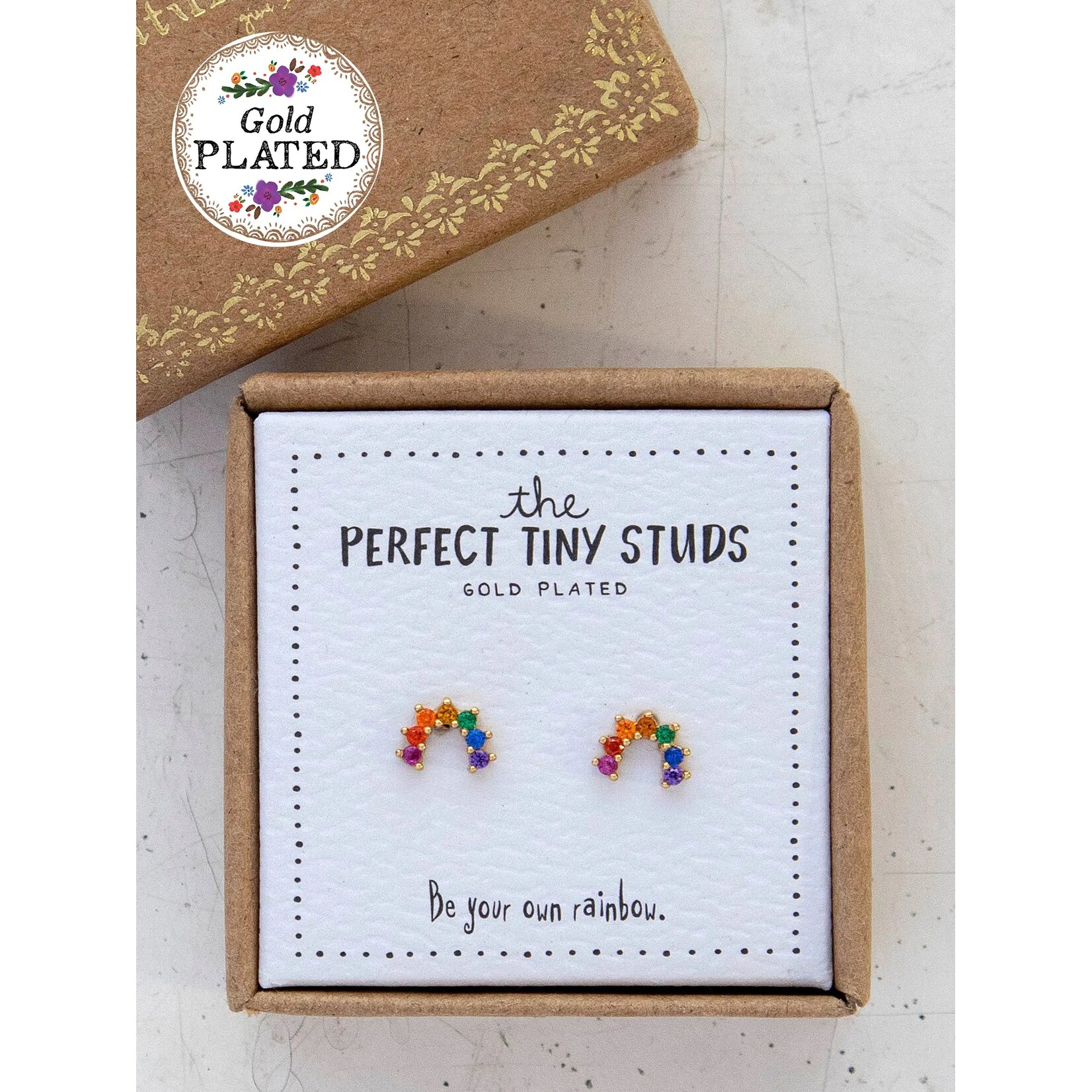 Natural Life Perfect Tiny Rainbow Studs Earrings