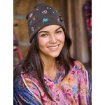 Natural Life Natural Life Charcoal Doodle Embroidered Beanie