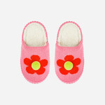 Verloop Verloop 2024 Pink Flower Pom Slide Slippers - S/M