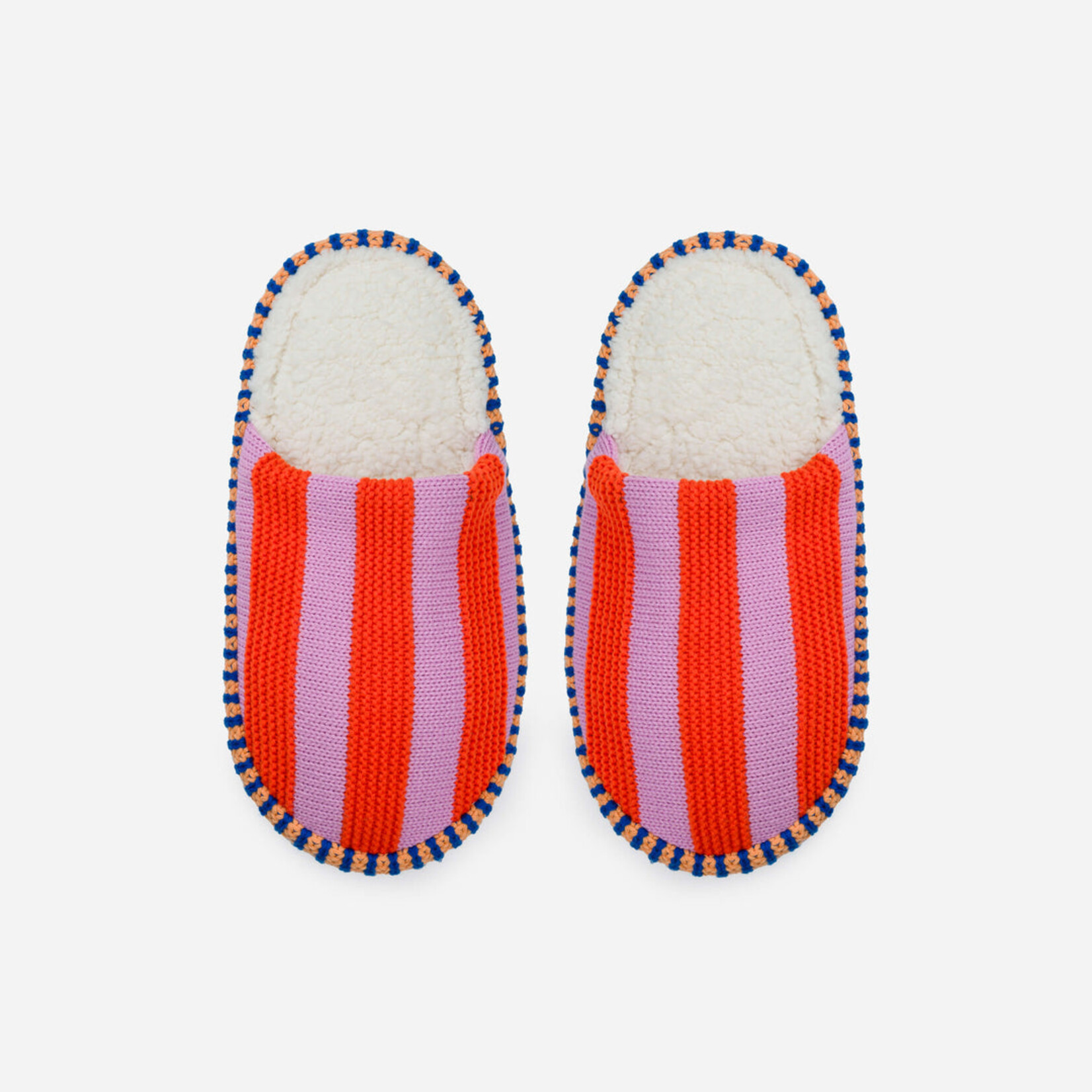 Verloop Verloop Supper Stripe Pom Slide Slippers 2025 Poppy Lilac- S/M