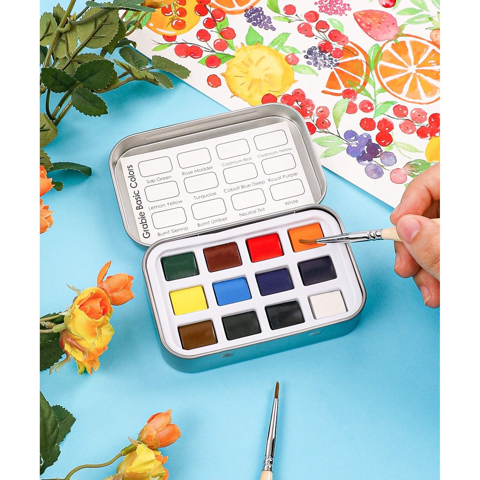 Grabie Grabie Art Watercolor Pocket Set of 12 - Essential Colors