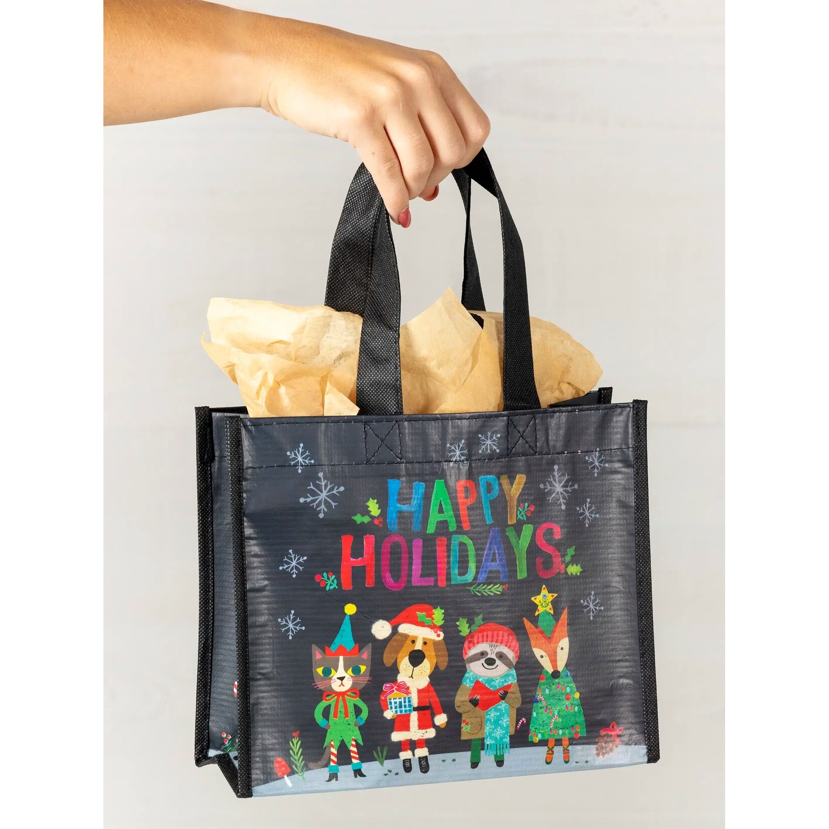 Natural Life Medium Happy Bag - Happy Holidays