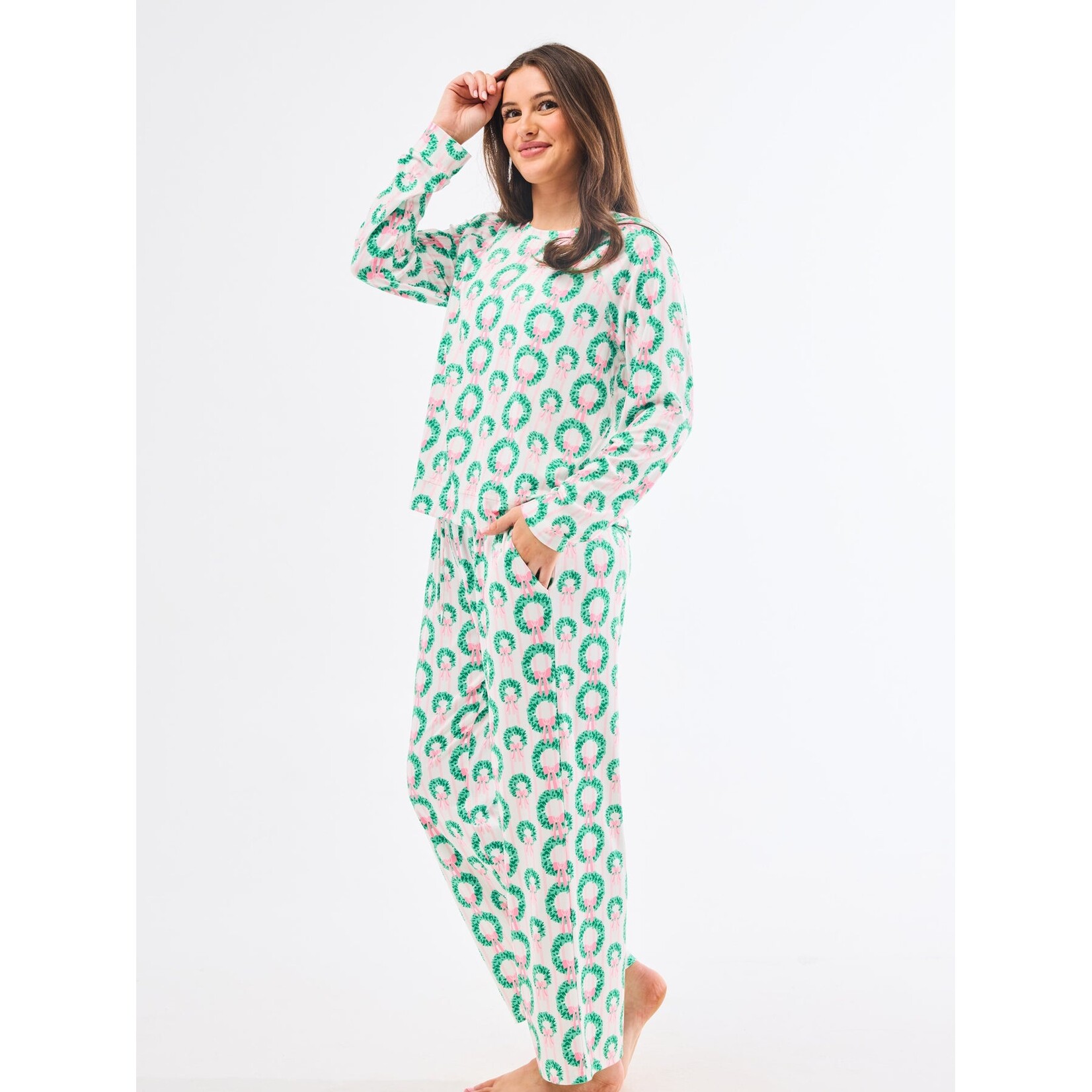 Mary Square Mary Square Annie Pajama Set | Rosy Wreaths