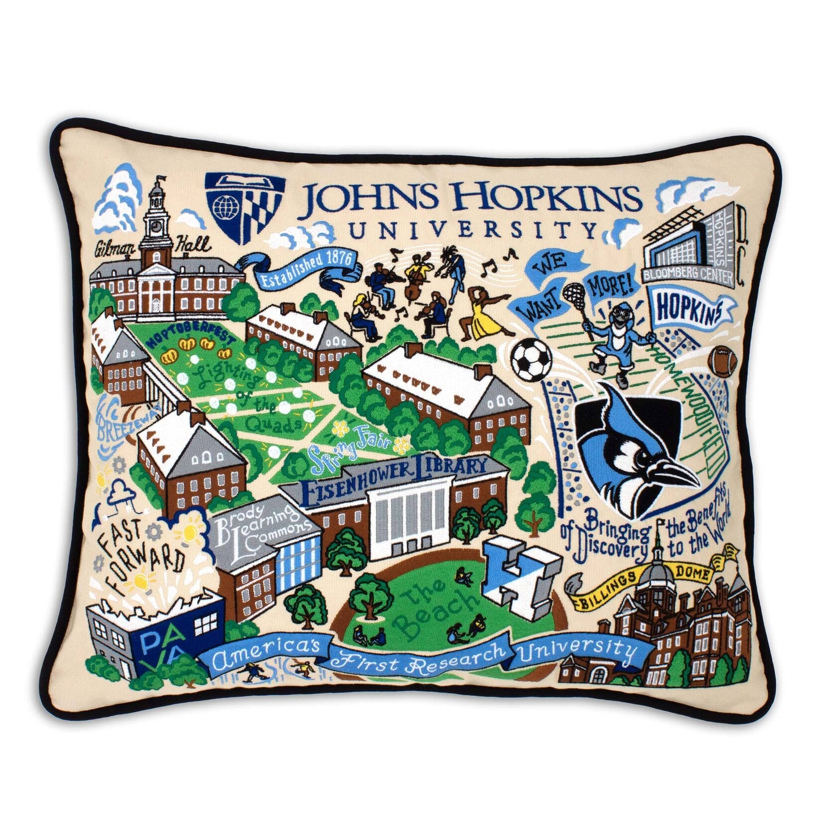 Catstudio Catstudio Collegiate John Hopkins University Pillow