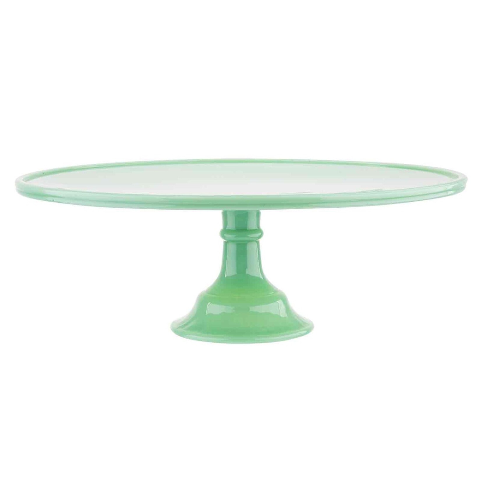 Tablecraft Jadeite Glass Collection Cake Stand