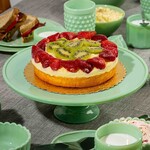Tablecraft Jadeite Glass Collection Cake Stand