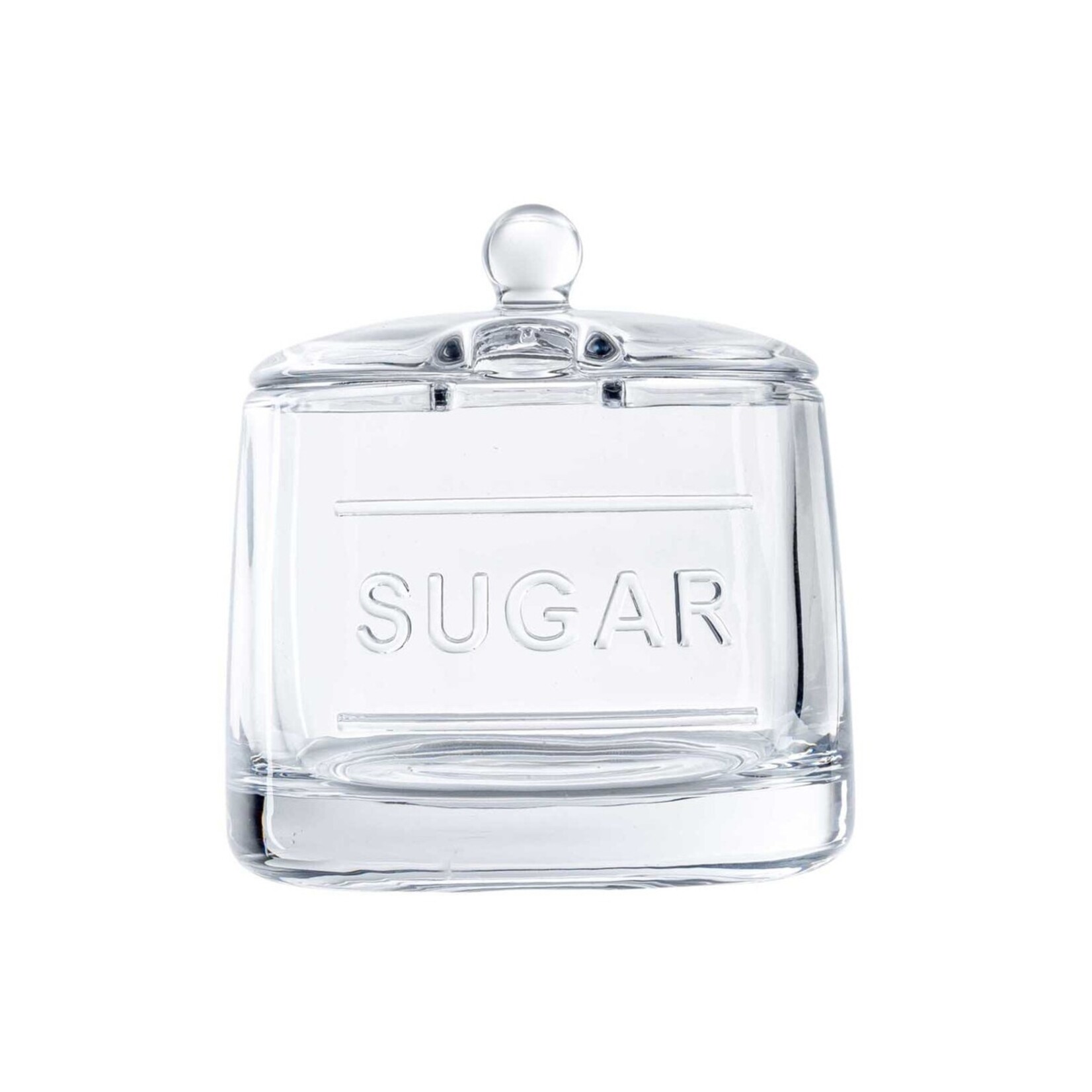 Tablecraft Glass Embossed "Sugar" Jar with Lid