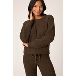 P.J. Salvage P.J. Salvage Chenille Waffle Long Sleeve Chocolate Top