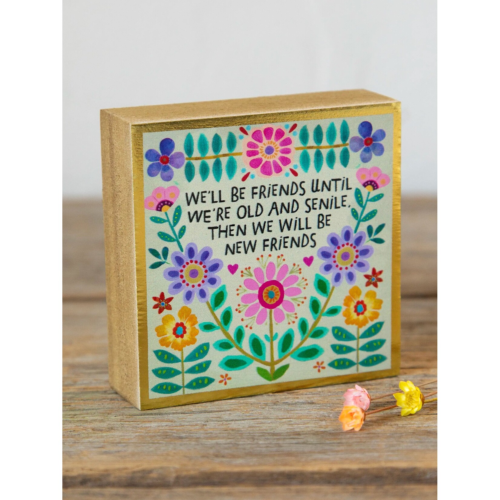 Natural Life Natural Life Tiny Block Keepsake New Friends
