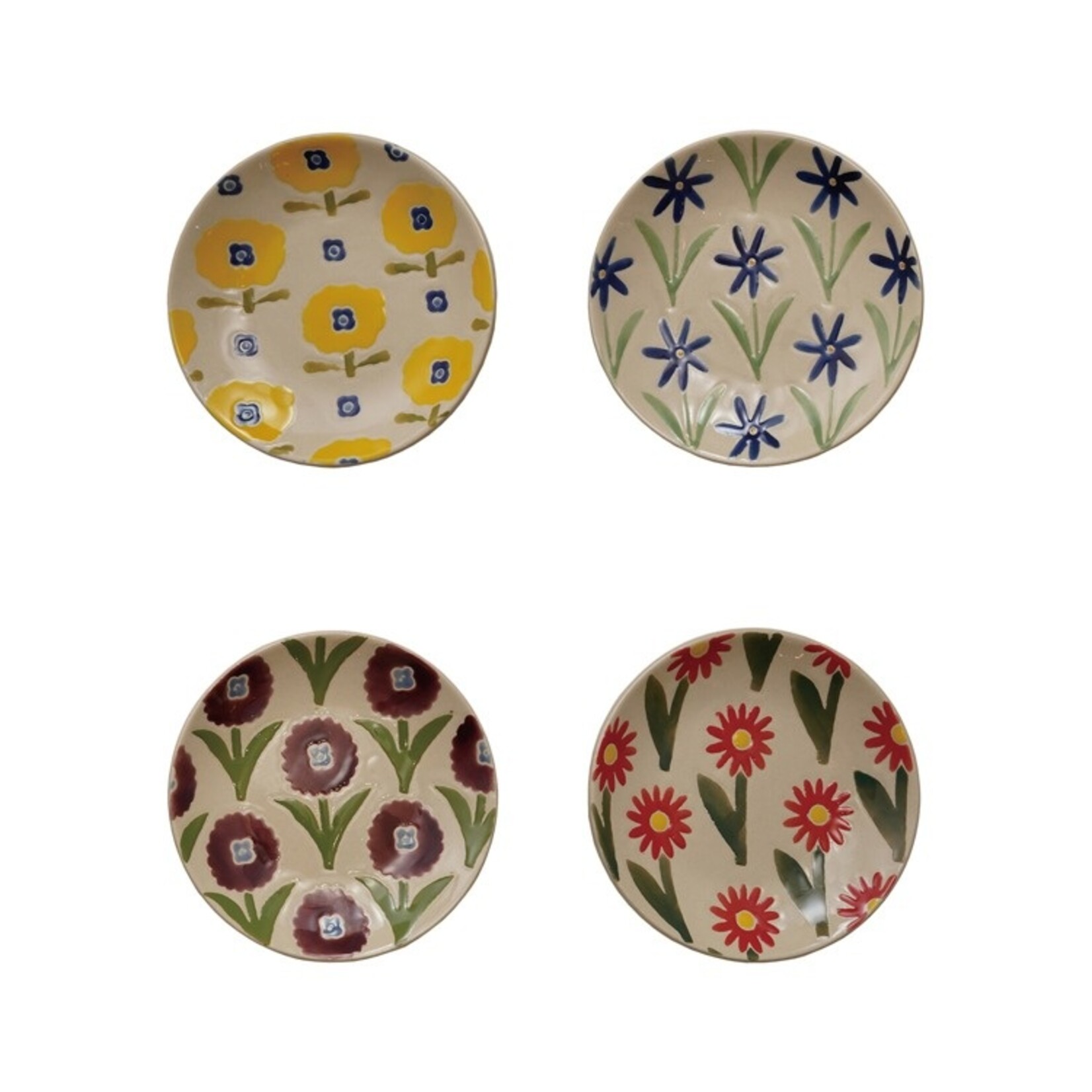 Hazel Mazel Hazel Mazel Floral  Stoneware Plates - 5"