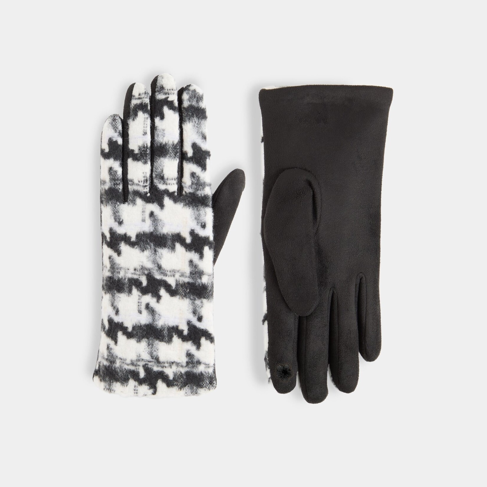Coco+Carmen Houndstooth Touchscreen Gloves