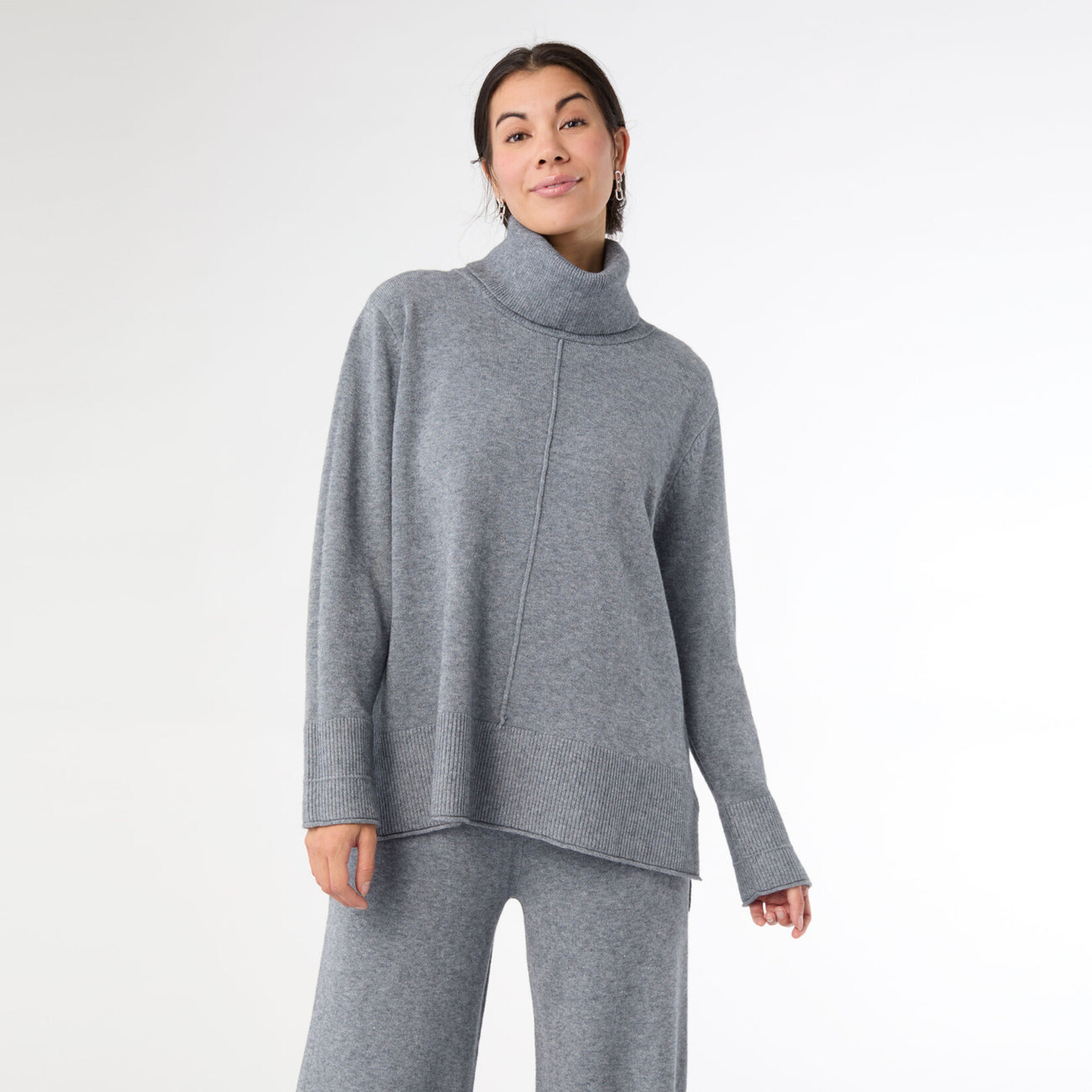 Coco+Carmen Heavenly-Luxe Cowl Neck with Rib Trim Detail