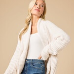Softies Almond Waffle Marshmallow Cocoon Cardigan