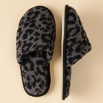 Softies Wild Grey Marshmallow Leopard Slippers