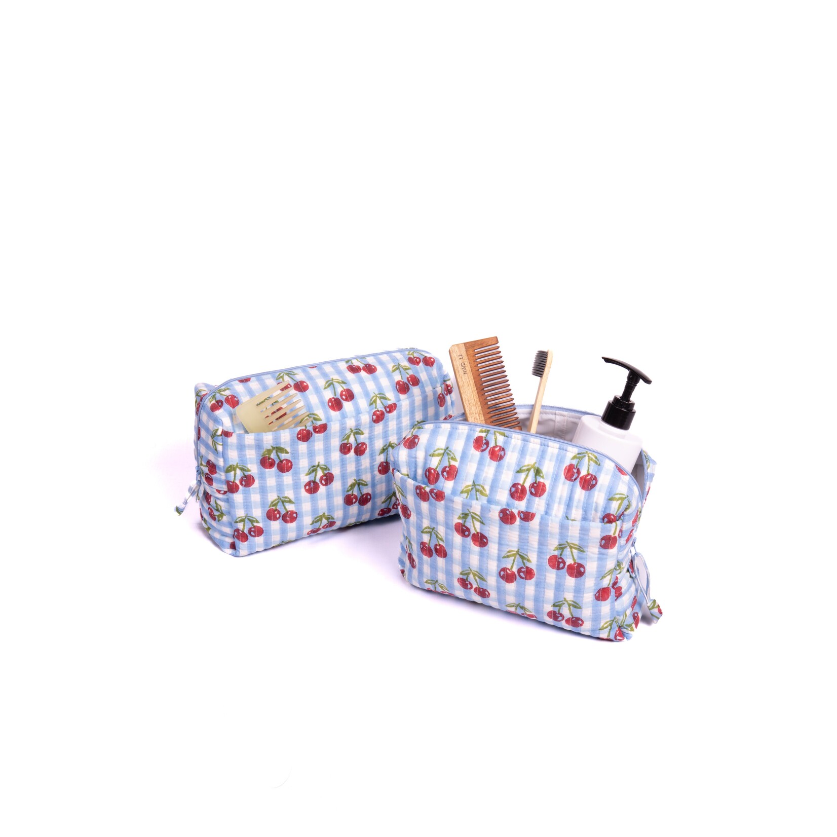 Inner Child Blue Cherry Makeup Bag Medium