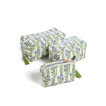 Inner Child Forget-Me-Not Blockprint Makeup Bag in Blue Medium