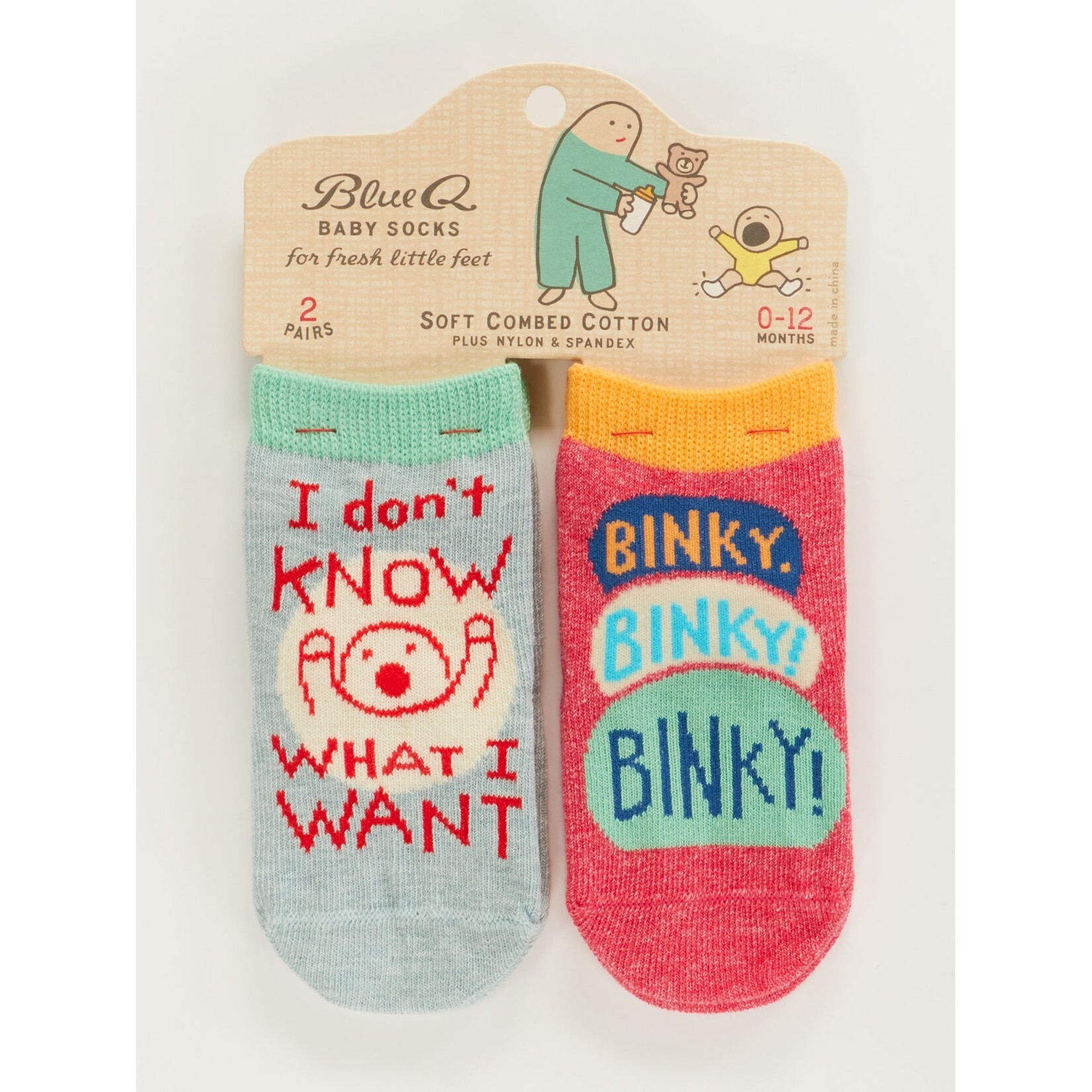 Blue Q Blue Q 2 Pair Baby Socks-