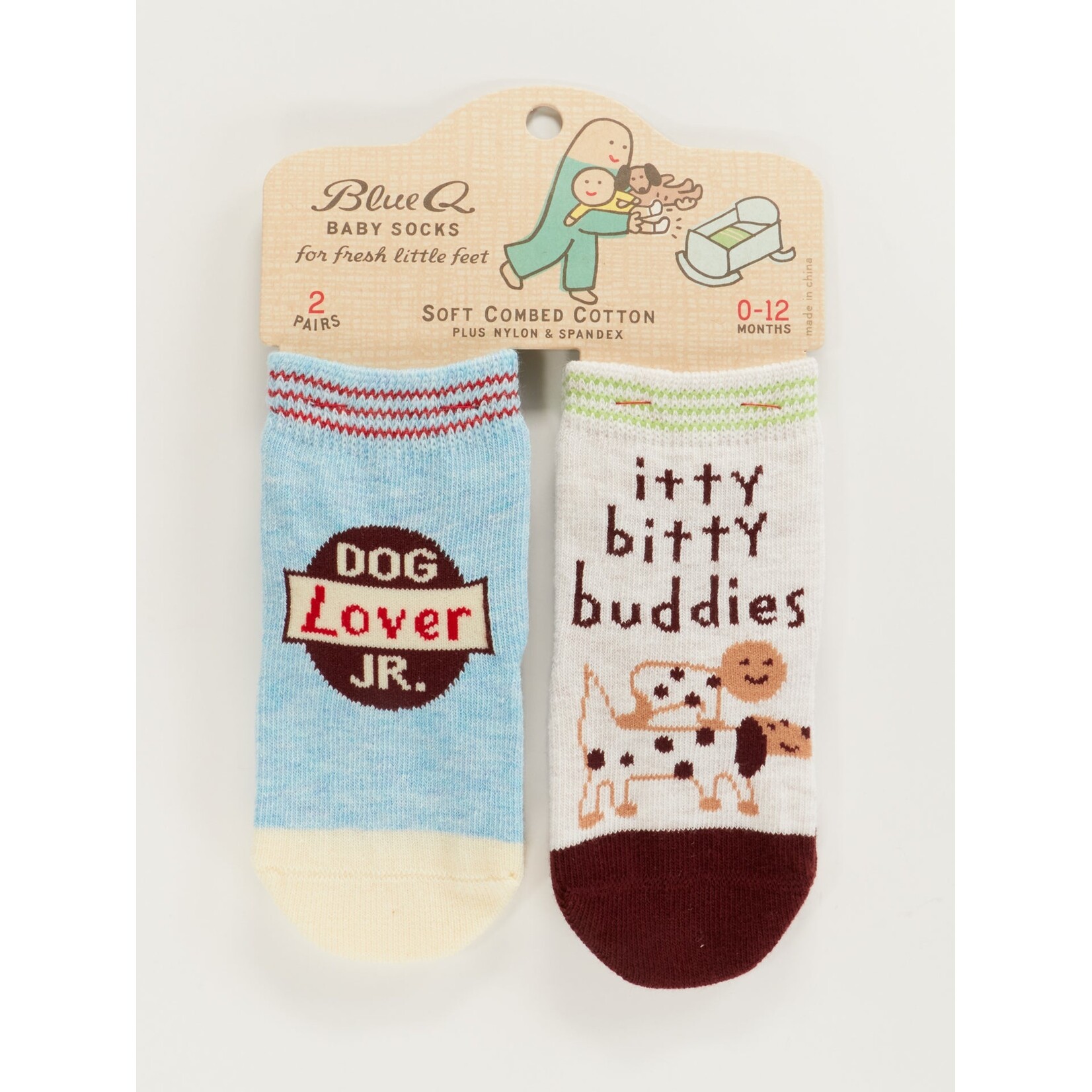 Blue Q Blue Q 2 Pair Baby Socks-