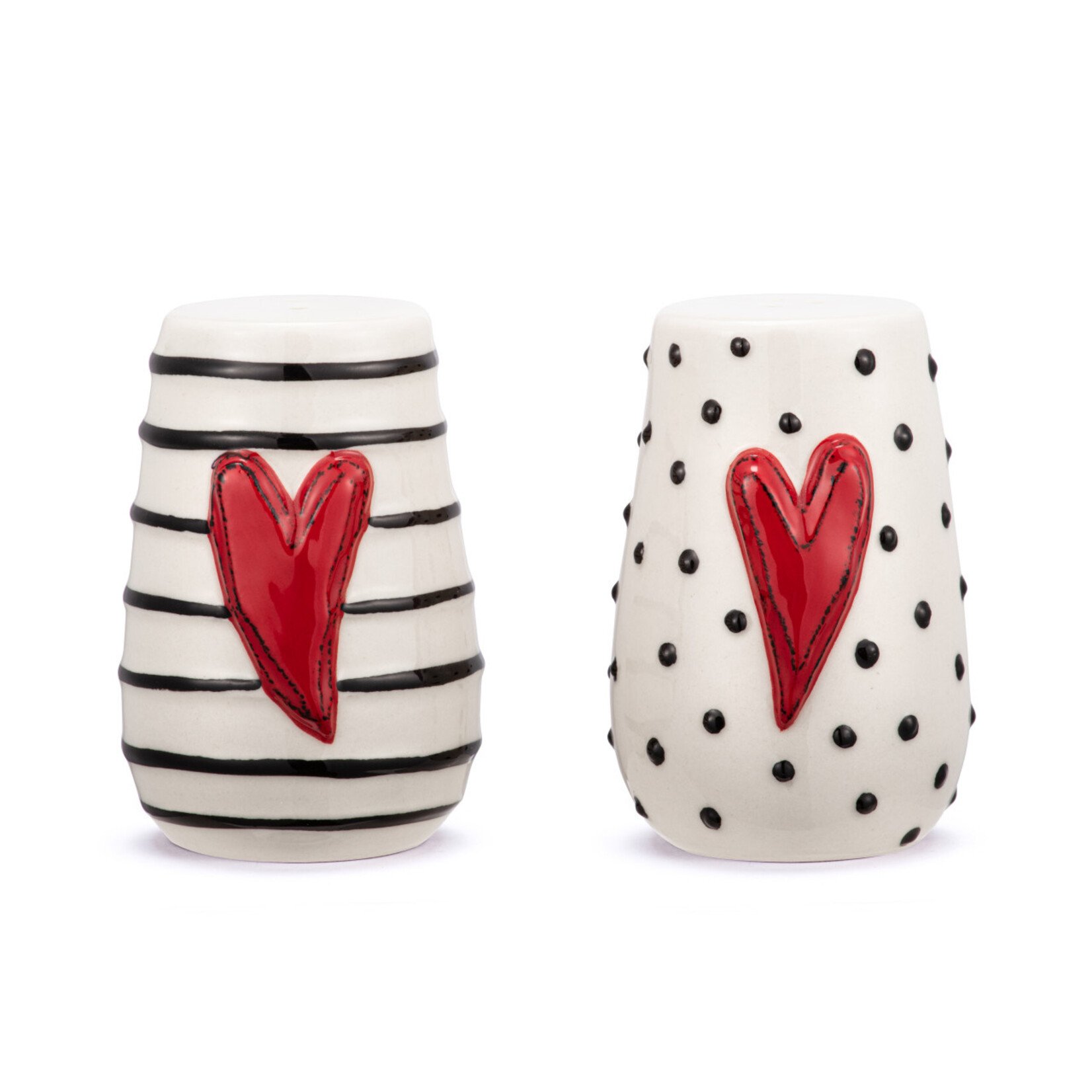 Demdaco Demdaco Tracy Pesche Heartful Home Red Heart Salt & Pepper Set