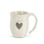 Demdaco Demdaco Warm Heart Ivory Stoneware Grateful Heart Mug 16oz