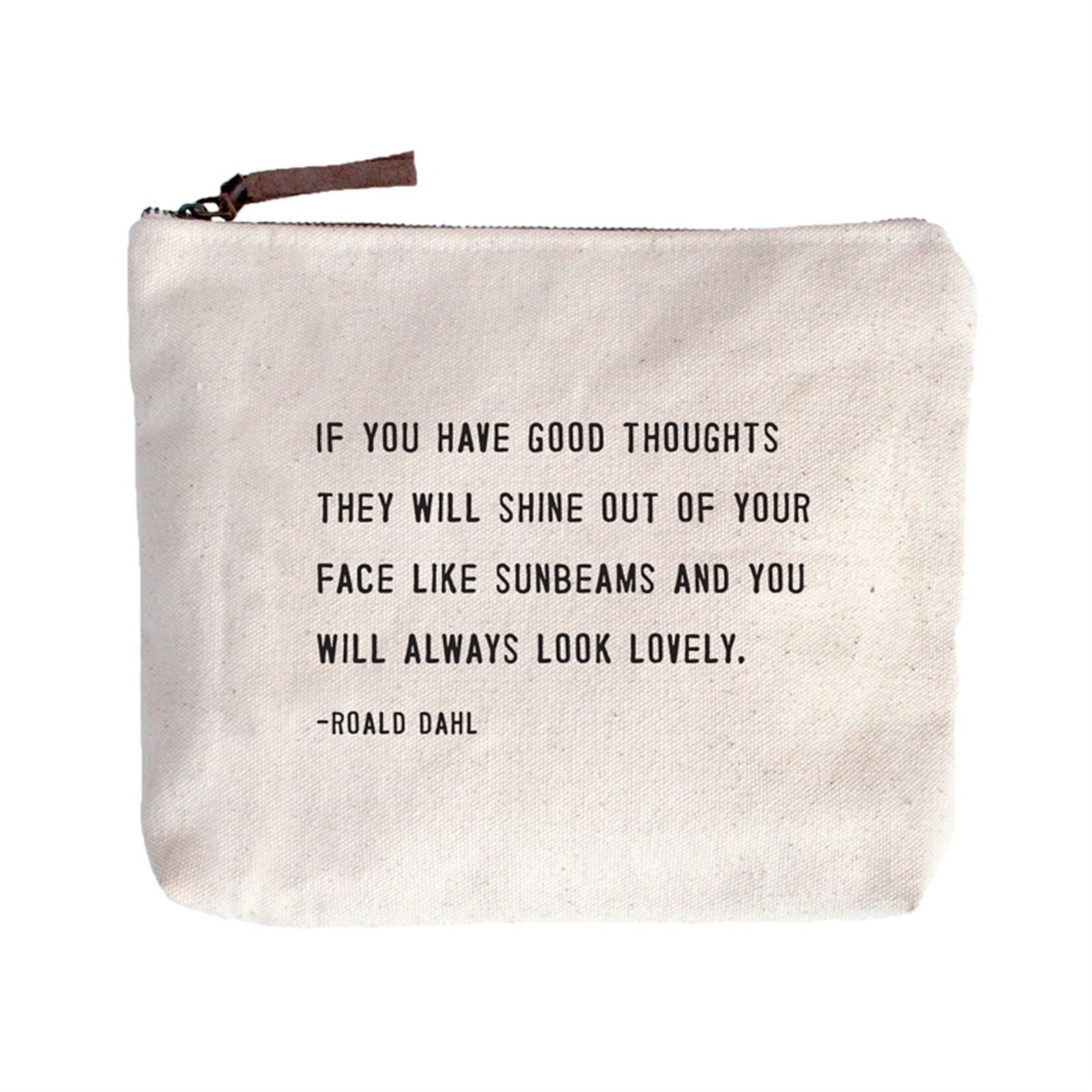 Sugarboo & Co. Canvas Zip Bag 8.5" x 7.5" - Famous Quotes