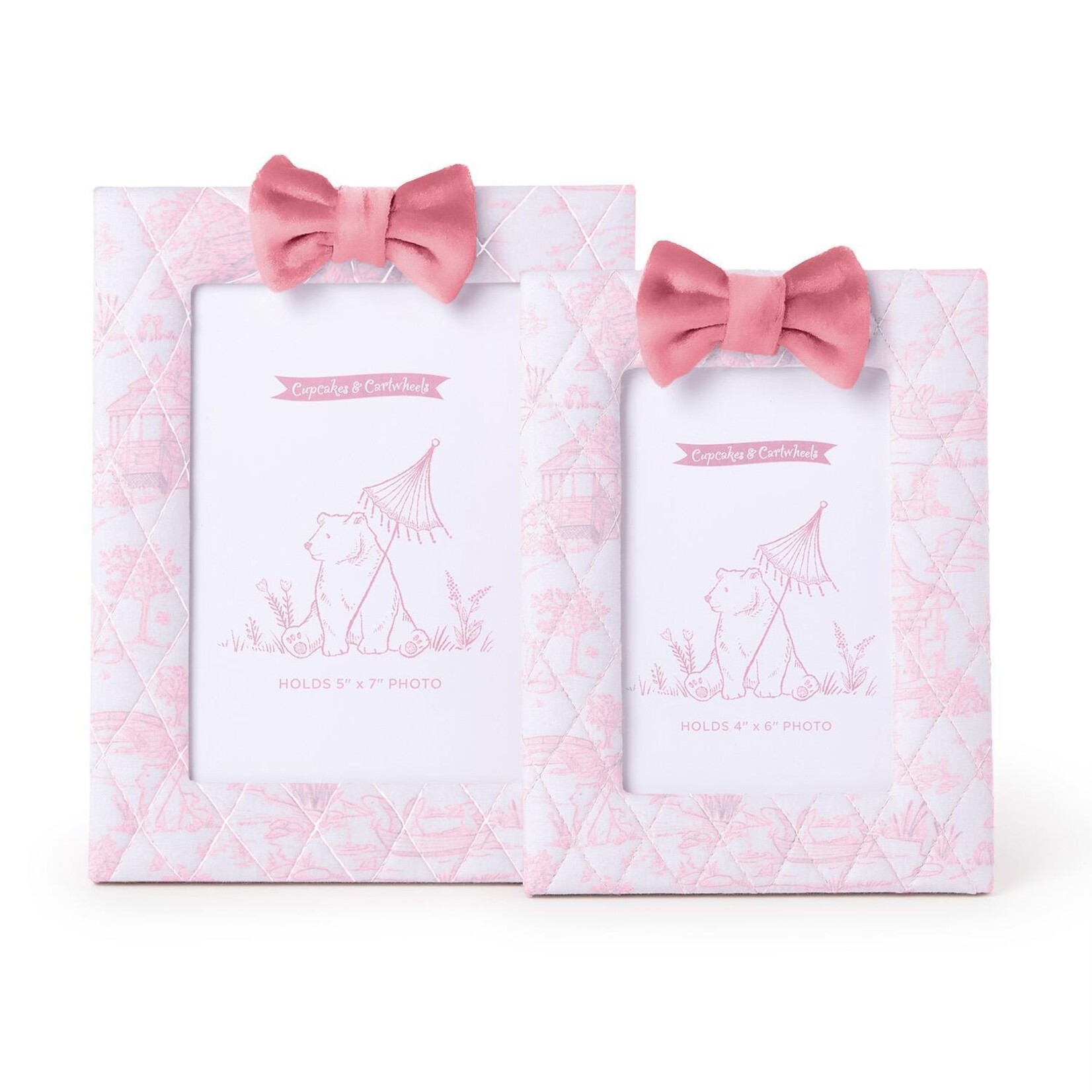 Two's Company Cupcake and Cartwheels Animal Toile Frame