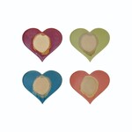 Hazel Mazel Haze lMazel Stoneware Heart Shaped Trivet