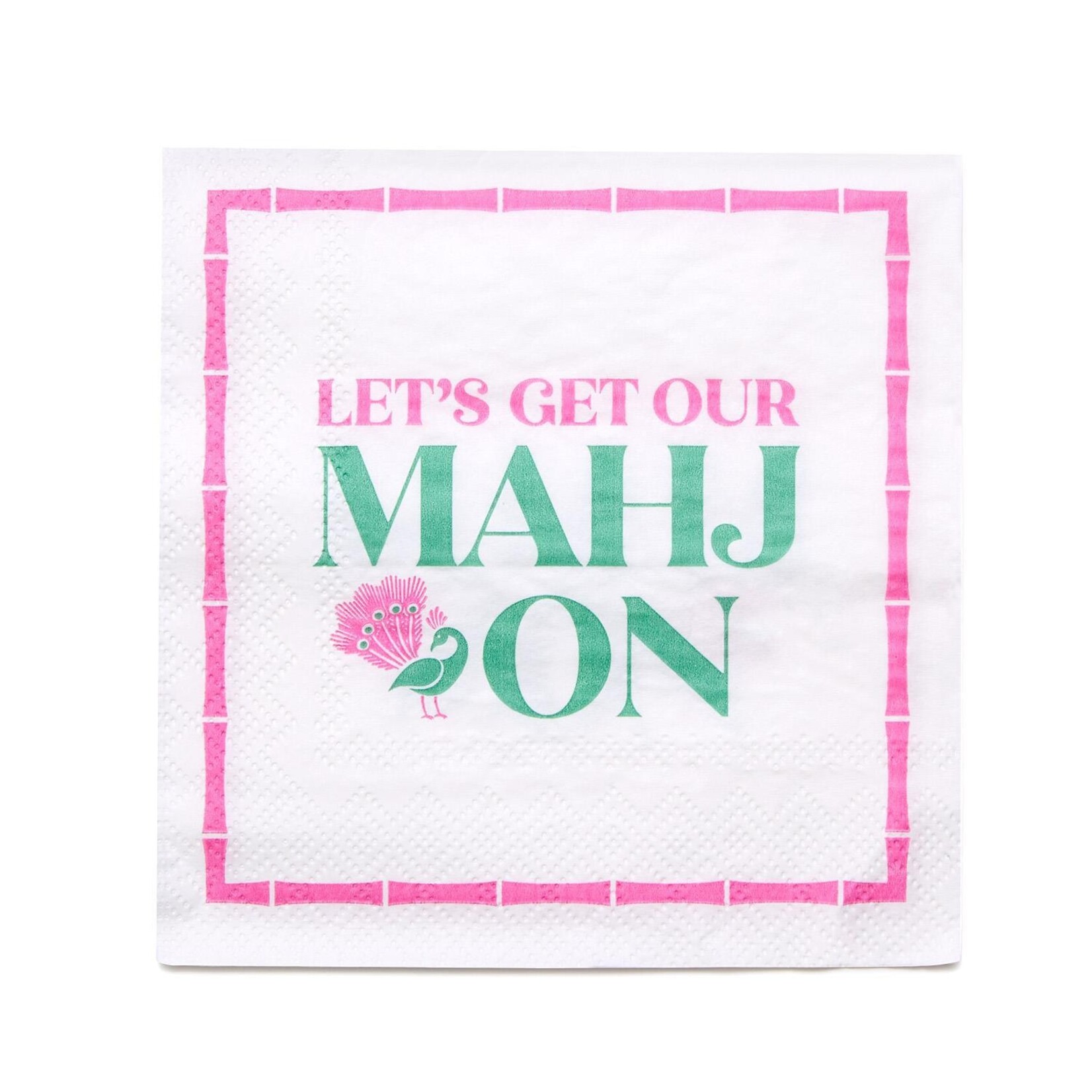 Two's Company Let's Mahj On 3-Ply Cocktail Napkin
