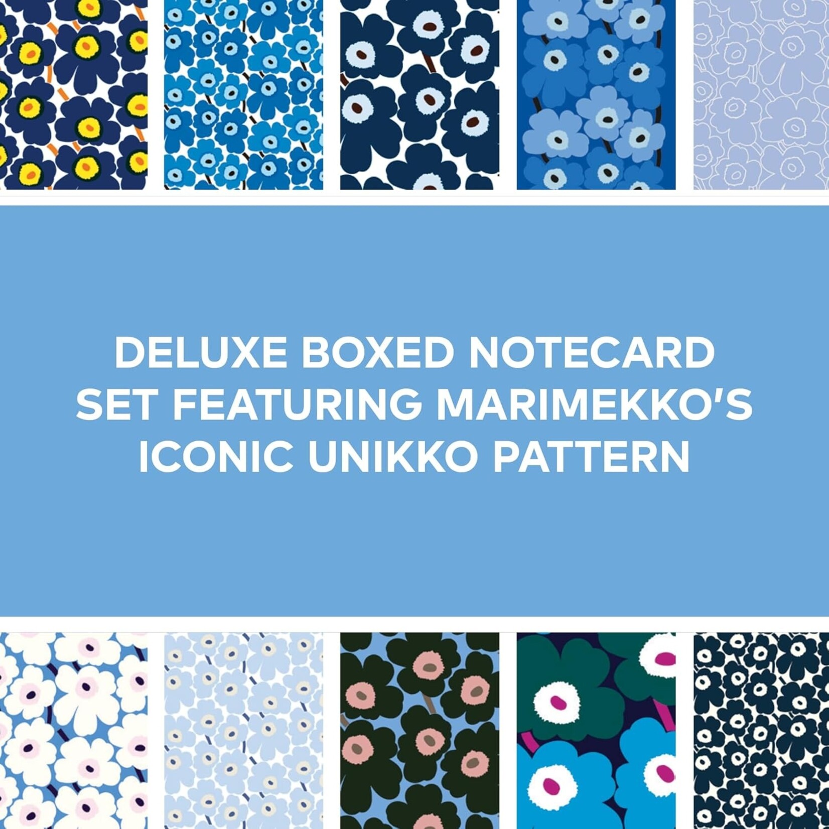 Hachette Book Group Marimekko Notes (Blues) 20 Unikko Notecards and Envelopes