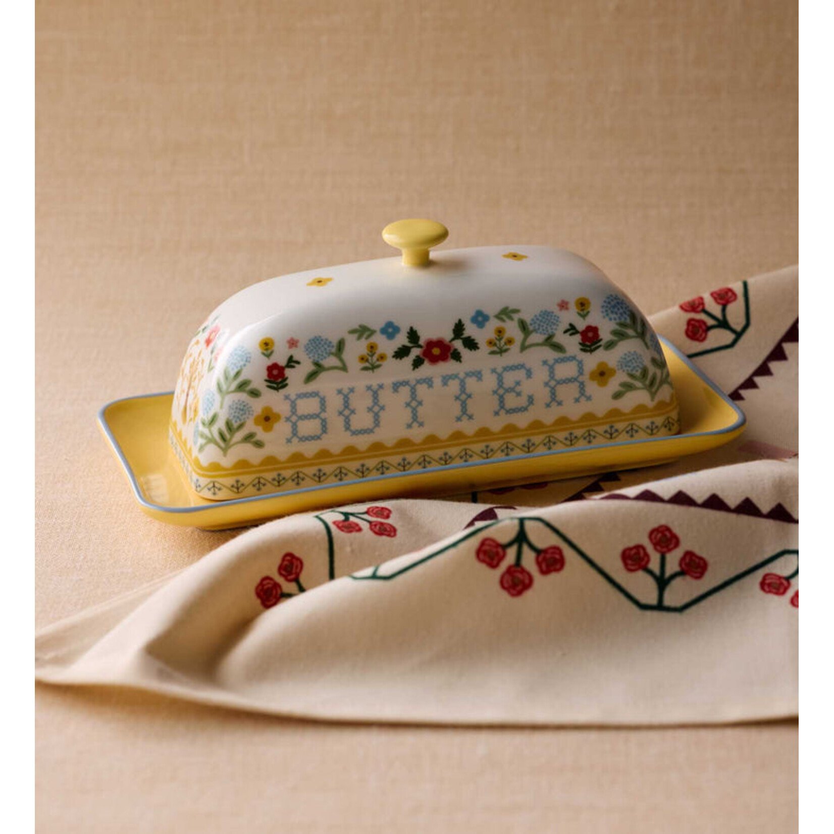 Rifle Paper Co. Home Sweet Home Porcelain Butter Dish