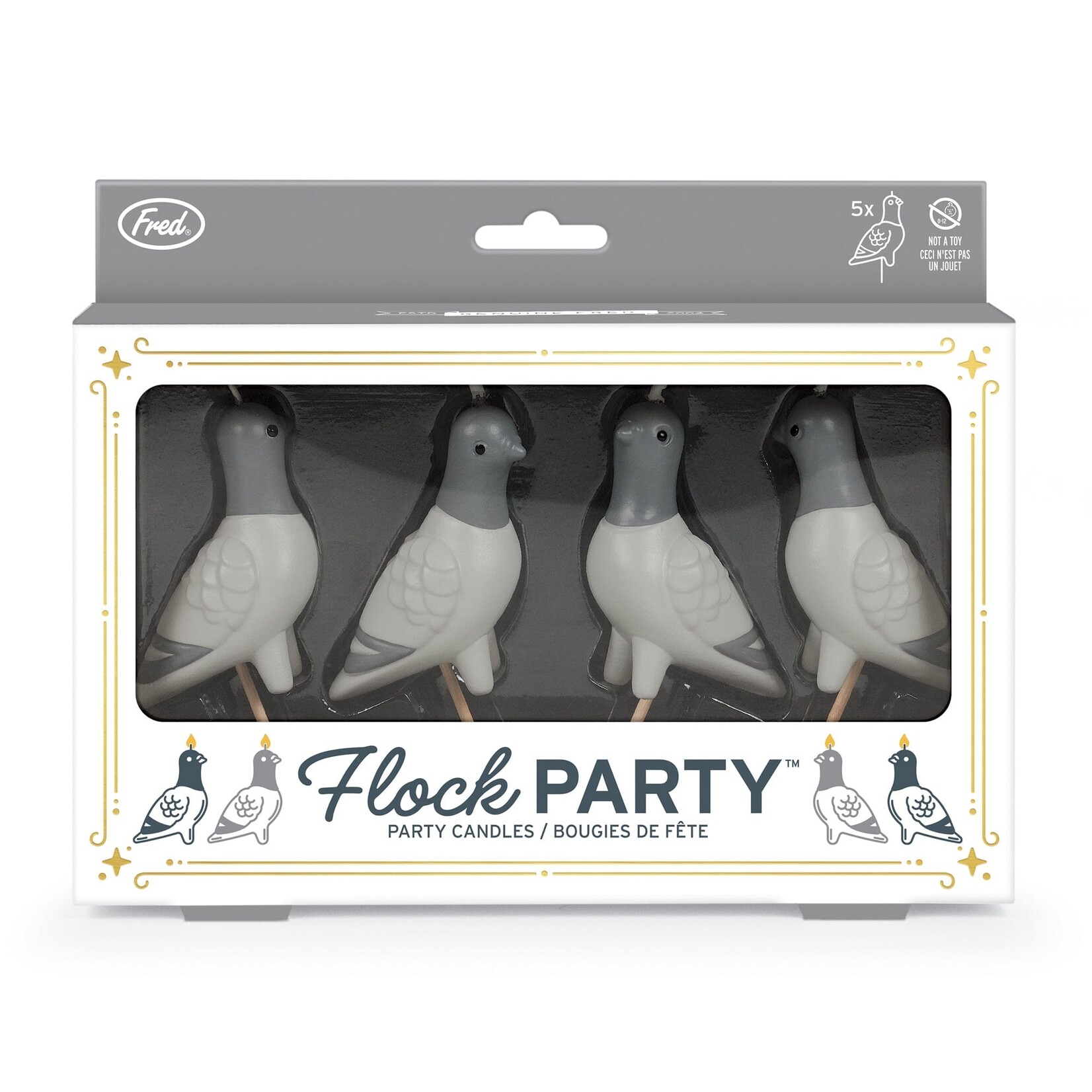 Fred & Friends Fred Candles Flock Party Set of 4