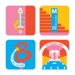 Trays4Us Bethesda 4"x4" Coasters - Set of 4