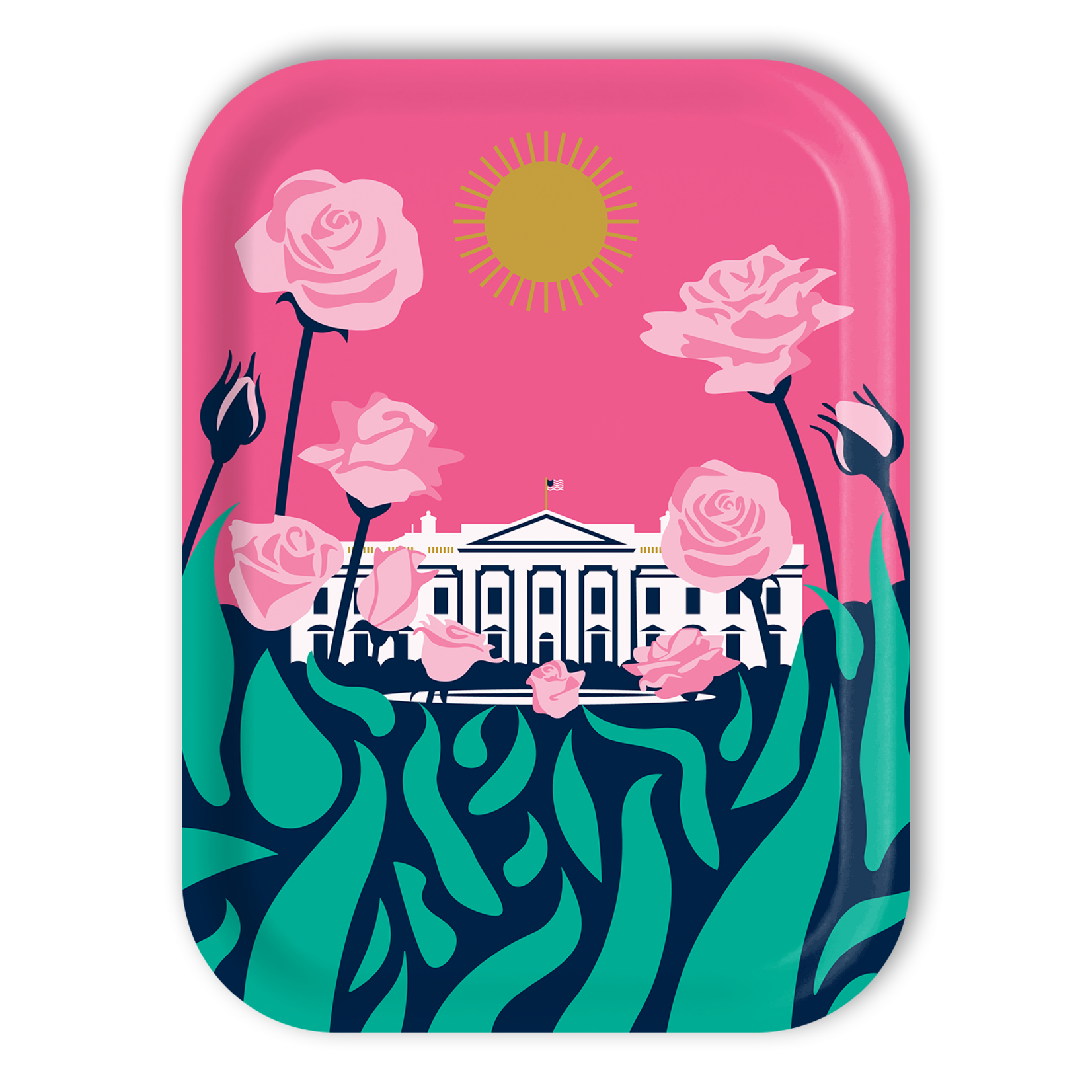 Trays4Us White House Roses 11"x8" Tray