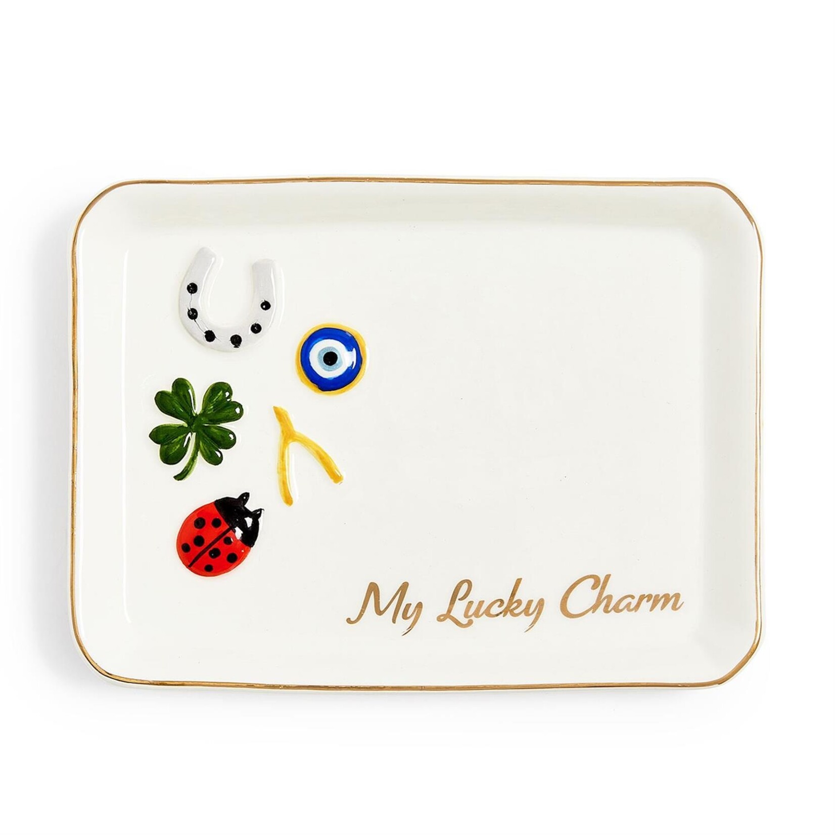 Two's Company Icon Trinket Tray - "My Lucky Charm"