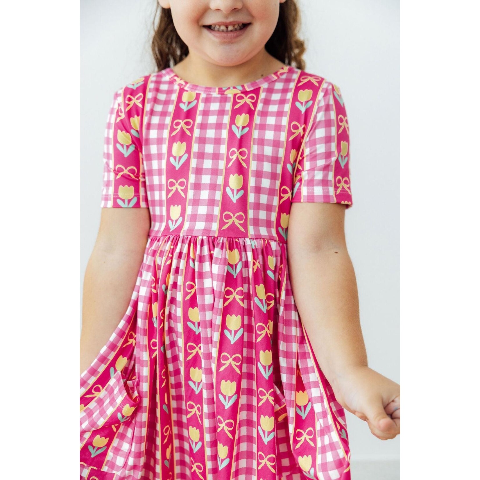 Mila & Rose Mila & Rose I Love Tulip Short Sleeve Twirl Dress