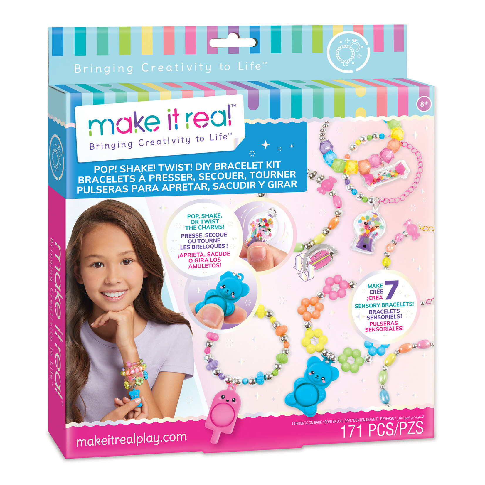 Make It Real Pop! Shake! Twist! DIY Bracelet Kit