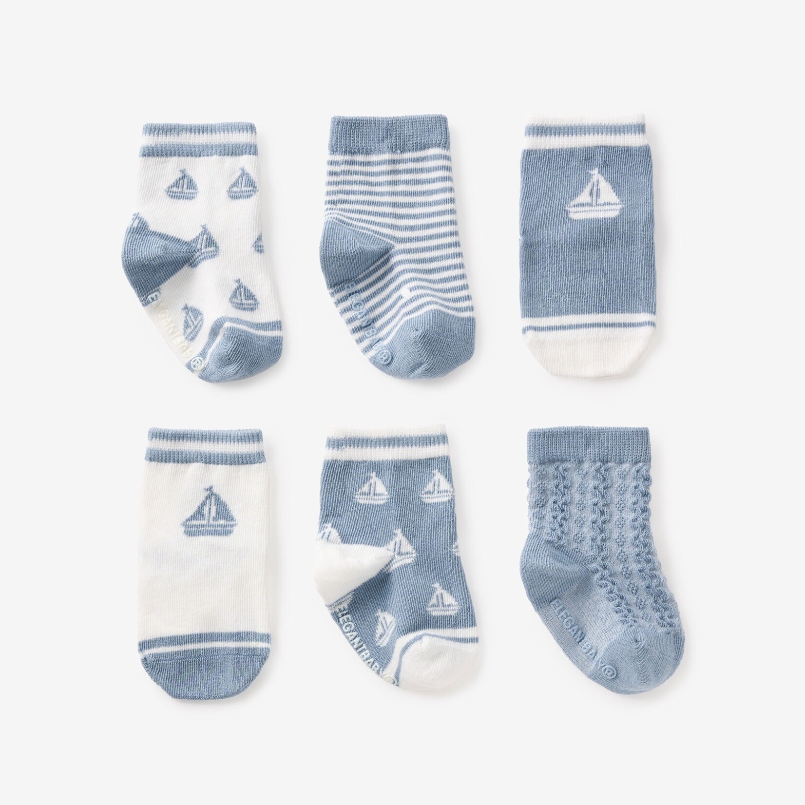Elegant Baby Nautical Basic Socks Set of 6