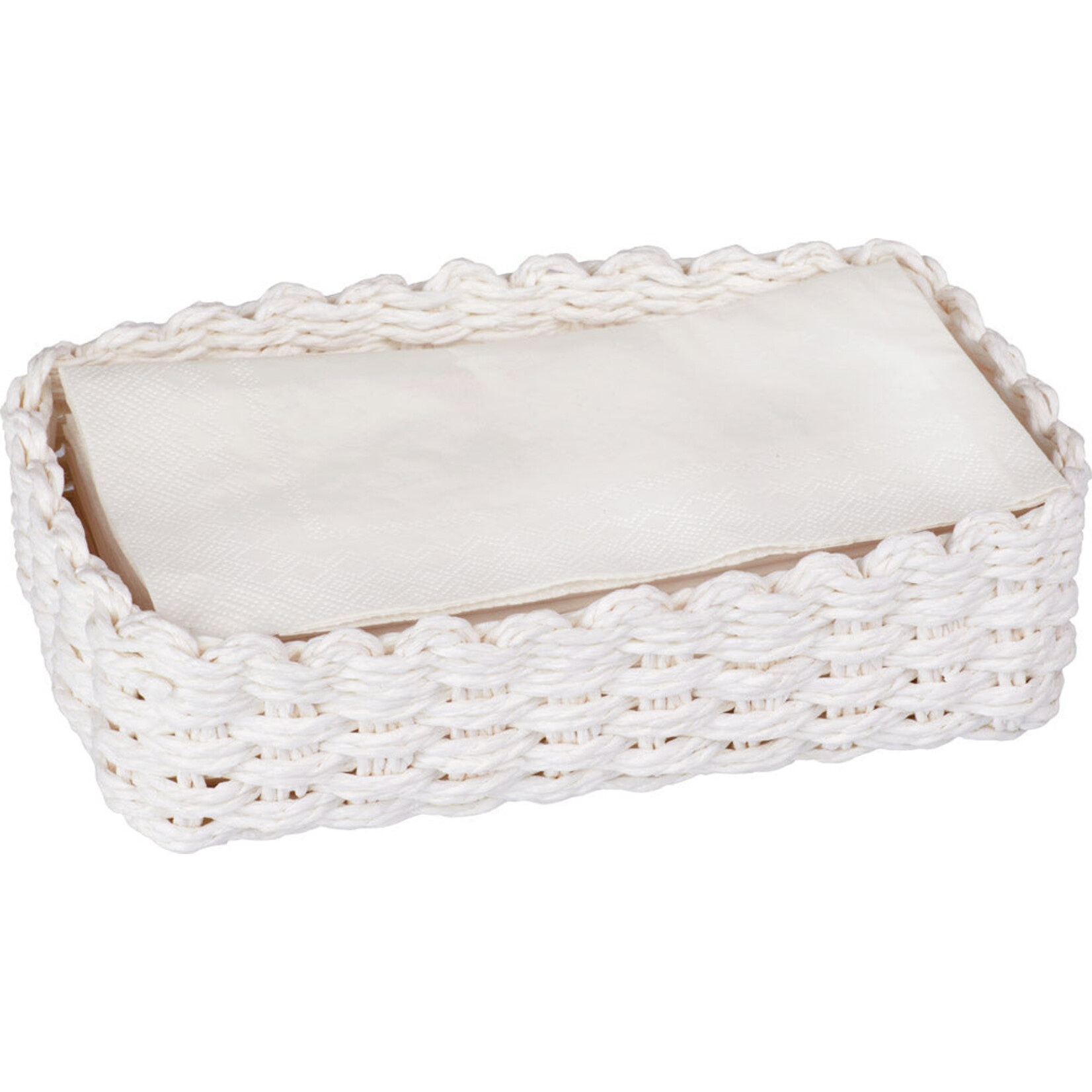 Boston International, INC Paper Woven Guest Towel Caddy White