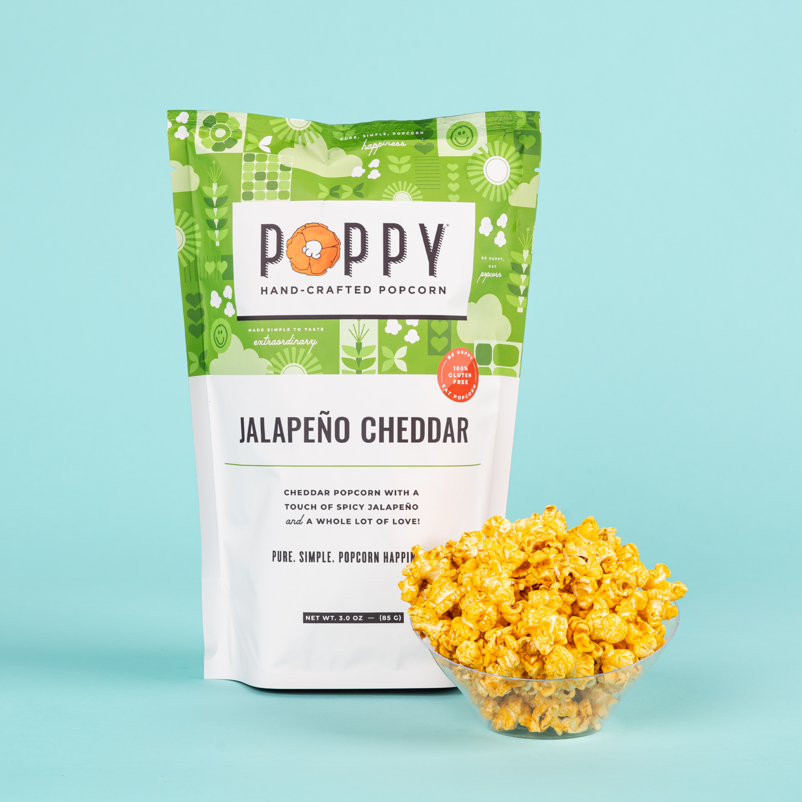 Poppy Handcrafted Popcorn Poppy Hand-crafted Jalapeno Cheddar Popcorn