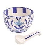 Mud Pie Blue Floral Salsa Tidbit Set