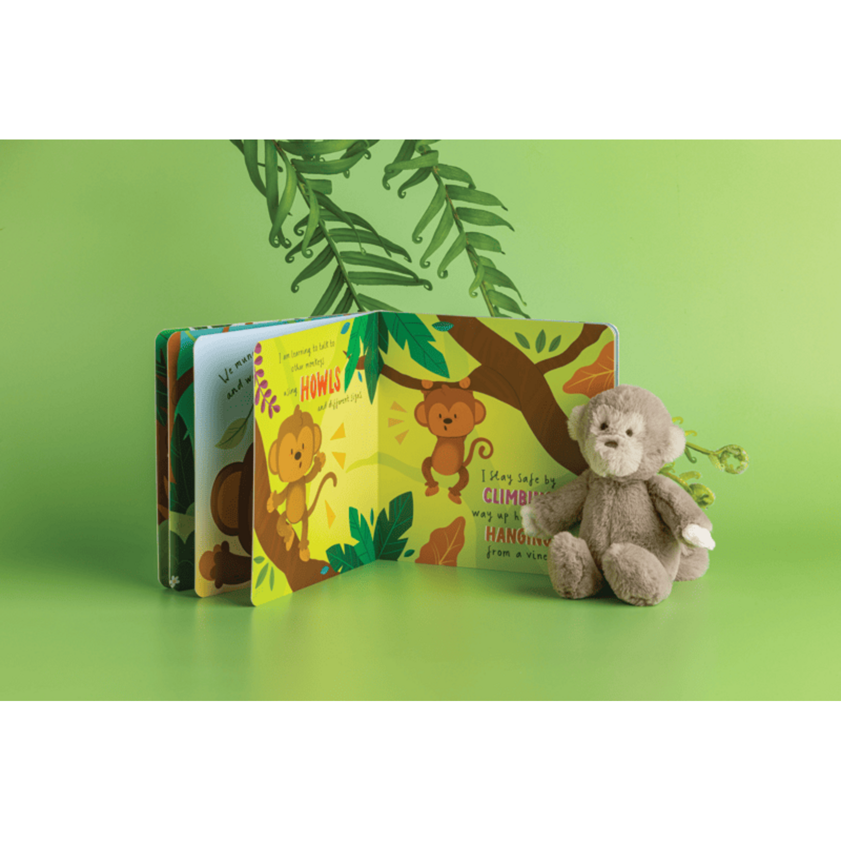 Mud Pie Monkey Book With Plush Set