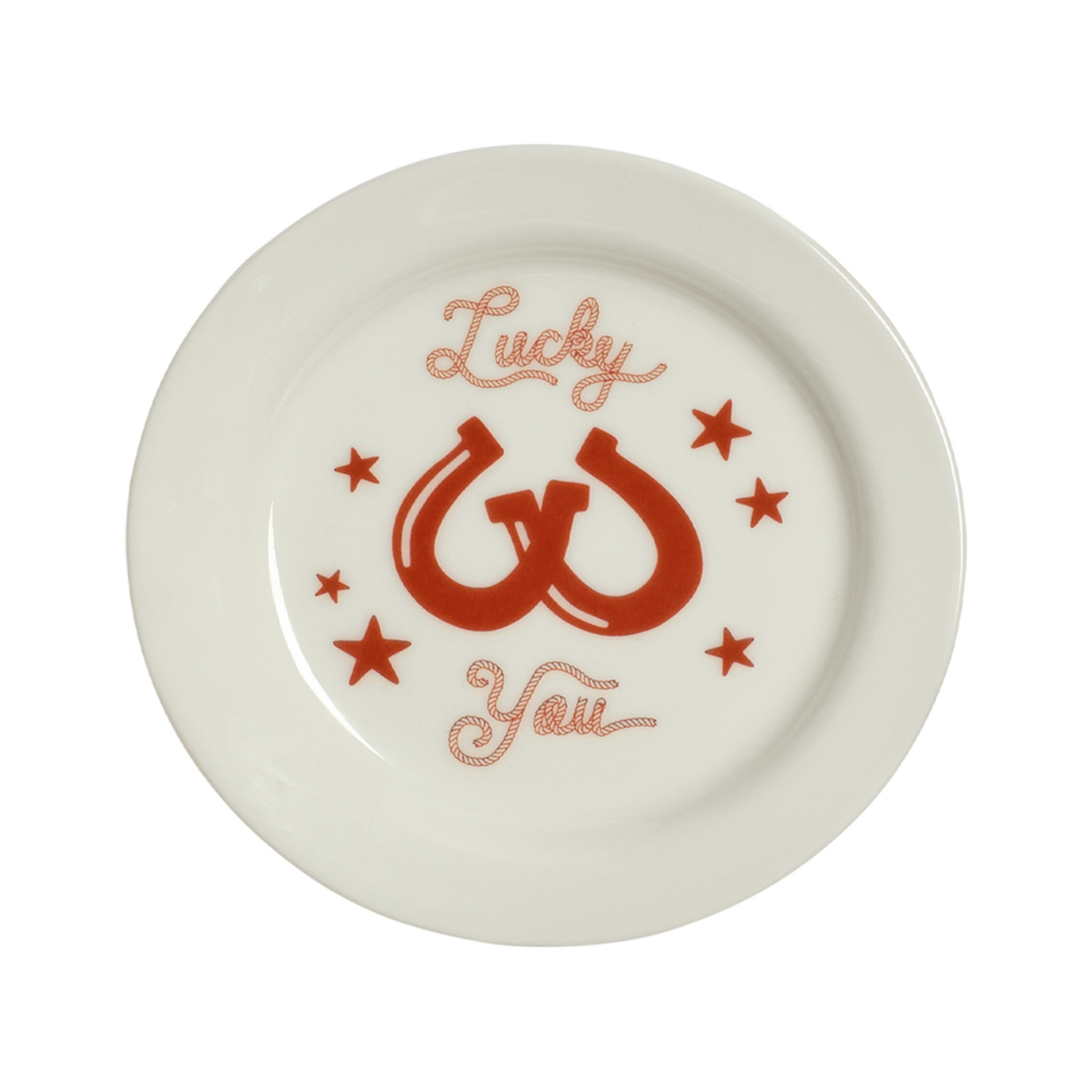 Fishs Eddy Lucky You Plate  (4.25")